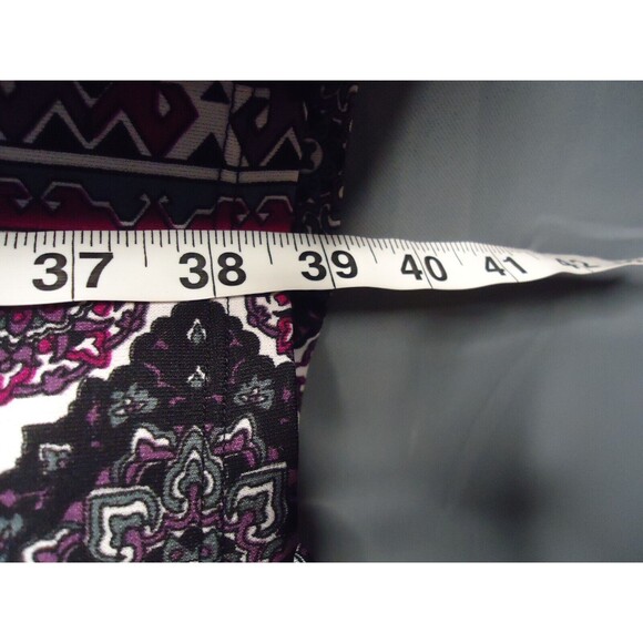 Motherhood Maternity Dress Long Sleeve Multicolored Geometric V-neck Midi Sz Med - Picture 11 of 12